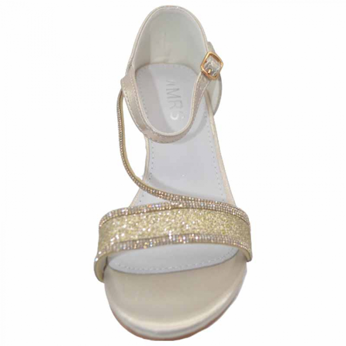 Sandale cu toc pentru fete MRS M1033, Auriu [3]