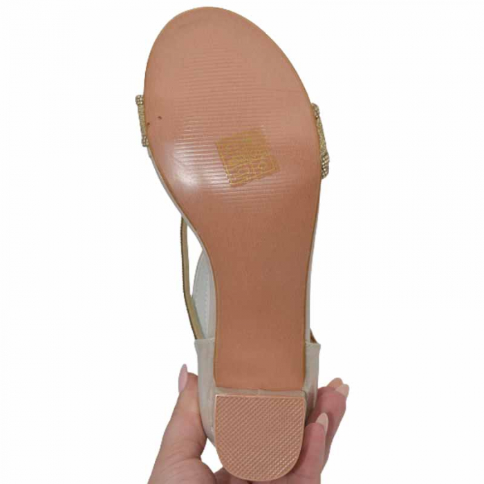 Sandale cu toc pentru fete MRS M1033, Auriu [4]