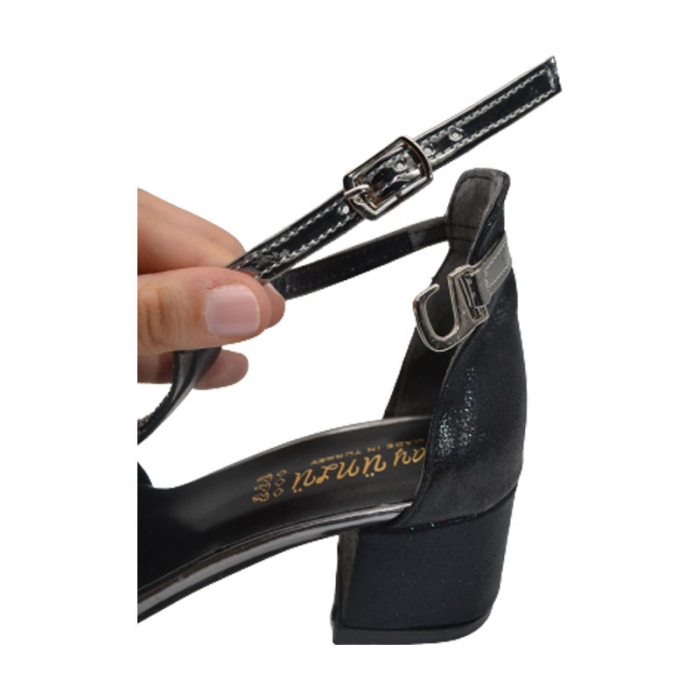 Sandale cu toc pentru fete Mini Junior 210623-5, Negru [6]