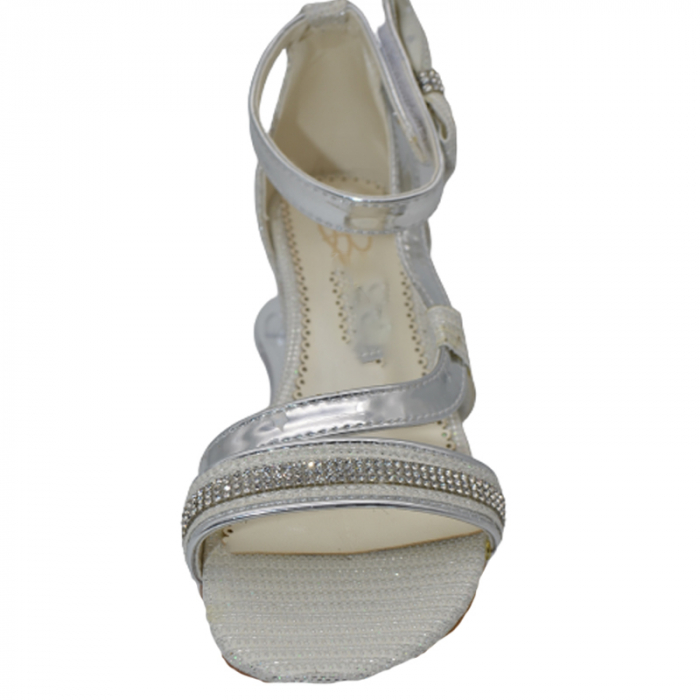 Sandale cu toc pentru fete Mini Junior 2704231A, Alb [2]