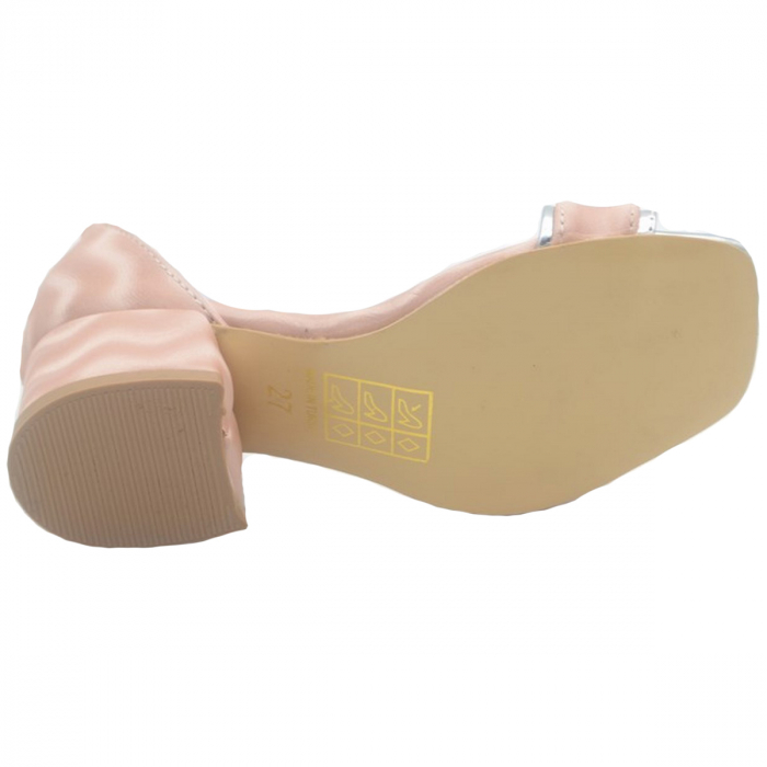 Sandale cu toc pentru fete Mini Junior MJF3F-36-5596, Roz [2]