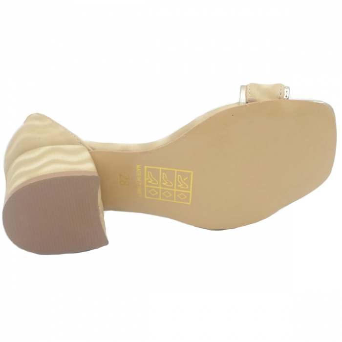 Sandale cu toc pentru fete Mini Junior MJF4F-30, Bej [3]