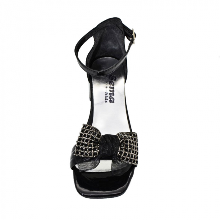 Sandale cu toc pentru fete Mini Junior PTC-MJ4, Negru [3]