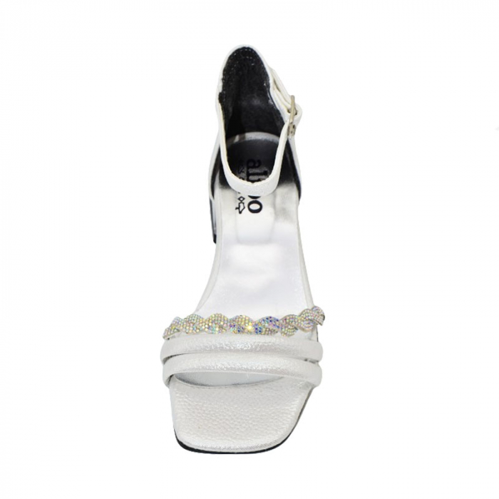 Sandale cu toc pentru fete Mini Junior PTC-MJ9, Alb [3]