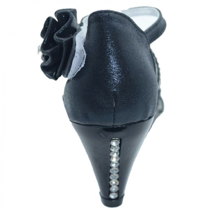 Sandale cu toc pentru fete Mini Kids SMK2-N-35, Negru [3]