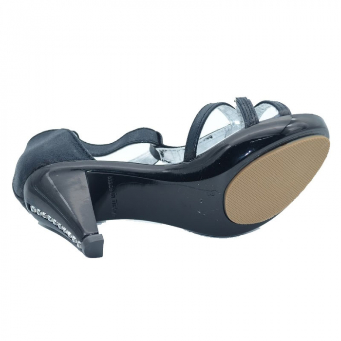 Sandale cu toc pentru fete Mini Kids SMK3-N-35, Negru [2]