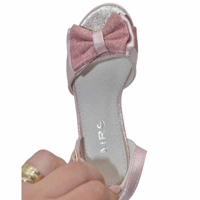 Sandale cu toc pentru fete MRS R1031-R, Roz [3]