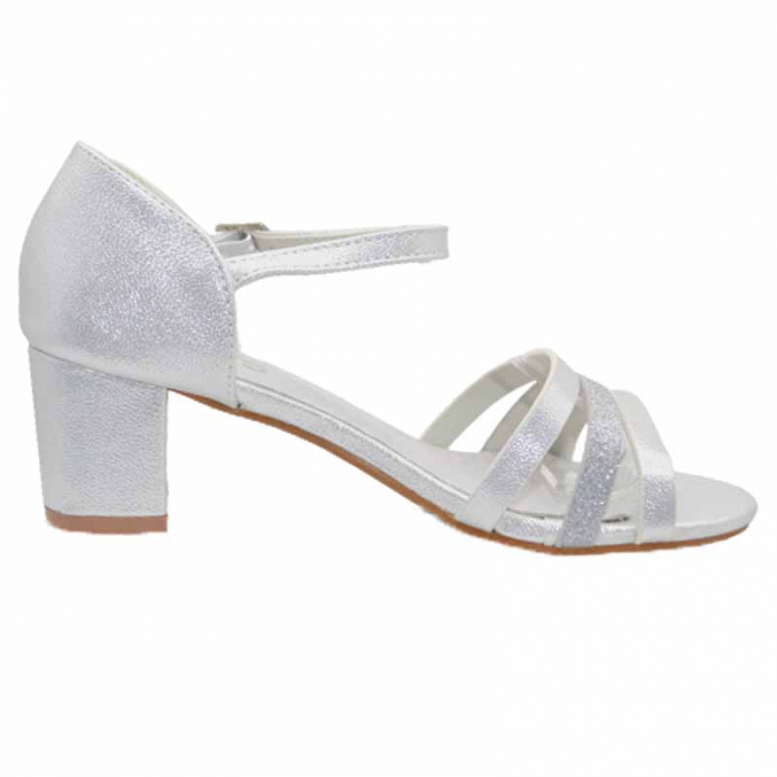 Sandale cu toc pentru fete MRS M1032, Argintiu [2]