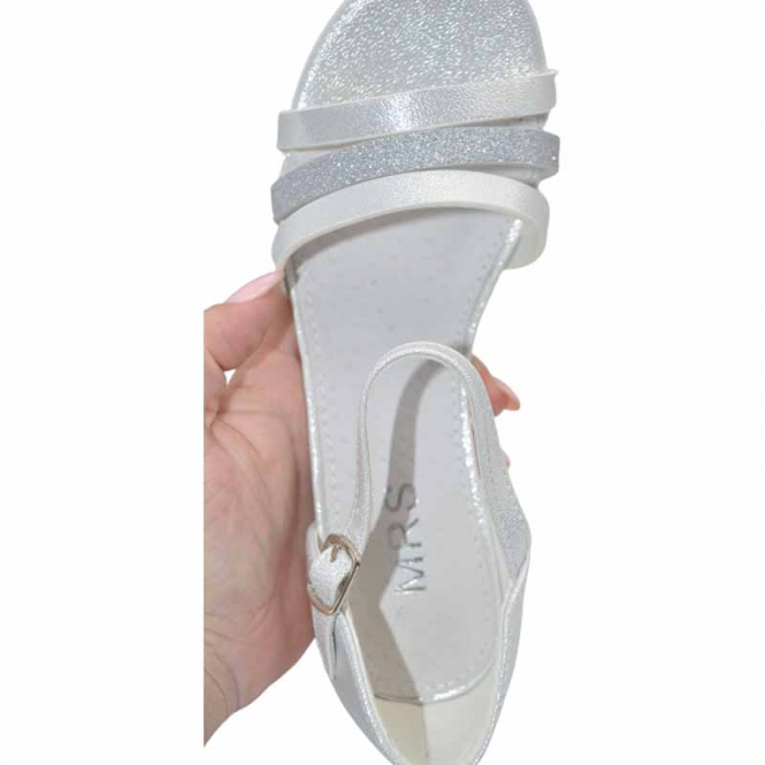 Sandale cu toc pentru fete MRS M1032, Argintiu [4]