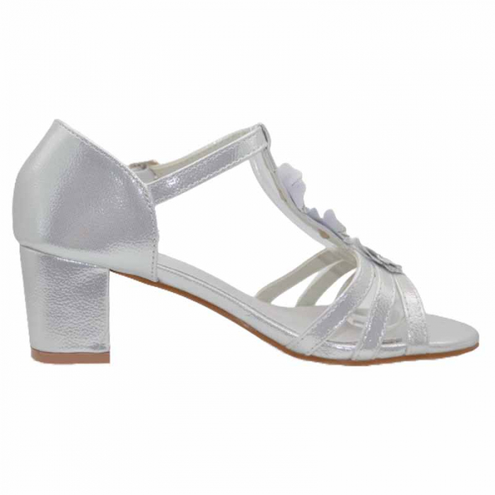 Sandale cu toc pentru fete MRS M1036-A, Argintiu [2]