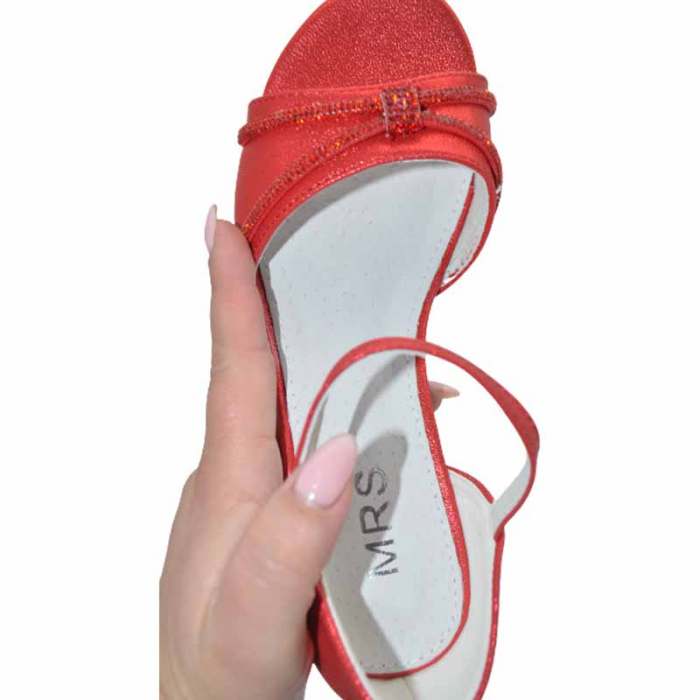 Sandale cu toc pentru fete MRS M1037, Rosu [3]