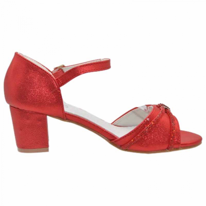 Sandale cu toc pentru fete MRS M1037, Rosu [2]