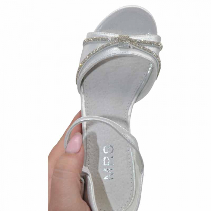 Sandale cu toc pentru fete MRS M1037-A, Argintiu [3]