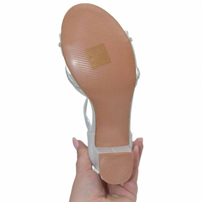 Sandale cu toc pentru fete MRS M1037-A, Argintiu [4]