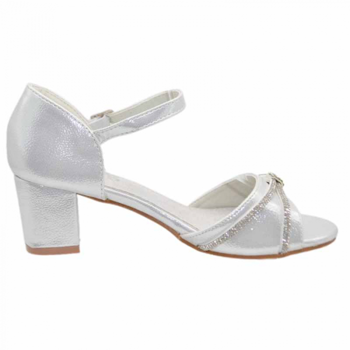 Sandale cu toc pentru fete MRS M1037-A, Argintiu [2]