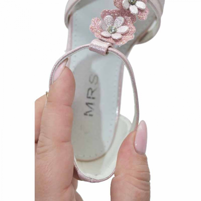 Sandale cu toc pentru fete MRS R1030, Roz [4]