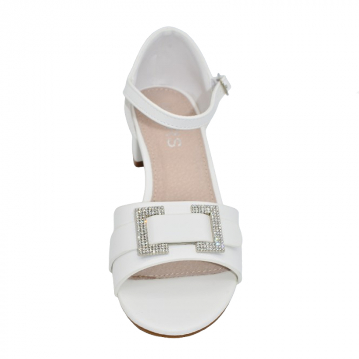 Sandale cu toc pentru fete MRS M1052, Alb [2]