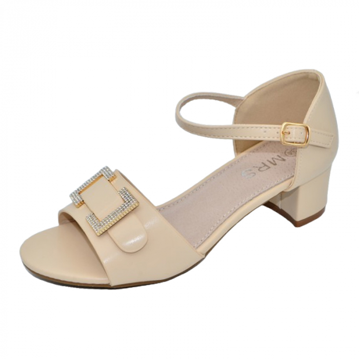 Sandale cu toc pentru fete MRS M1052B, Bej [1]