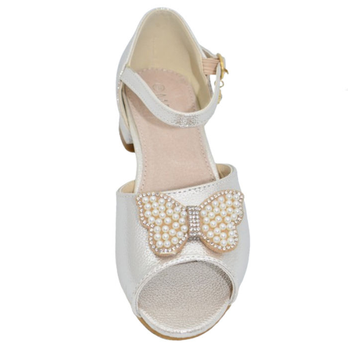 Sandale cu toc pentru fete MRS M1061, Bej [2]