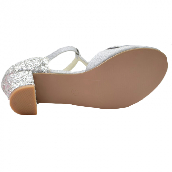 Sandale cu toc pentru fete MRS M1506-31, Argintiu [3]