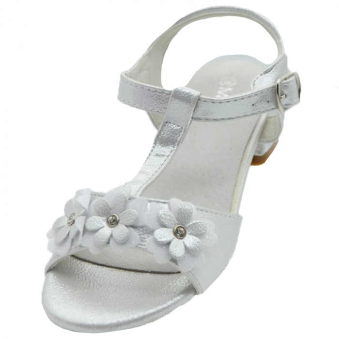 Sandale cu toc pentru fete MRS R2021-25, Argintiu [4]