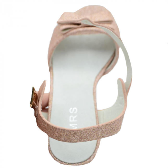 Sandale cu toc pentru fete MRS R2022-25, Roz [4]