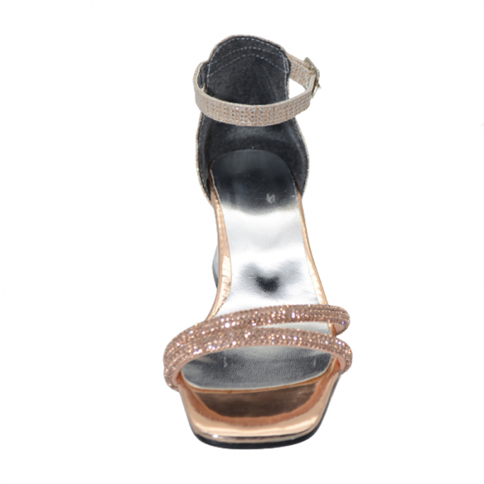 Sandale cu toc transparent pentru fete Small Foot SMLF-11, Roz [4]