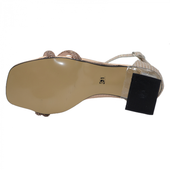 Sandale cu toc transparent pentru fete Small Foot SMLF-11, Roz [2]
