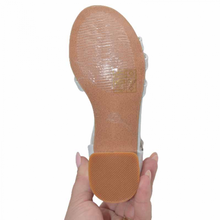 Sandale cu toc pentru fete MRS R1030-A, Argintiu [5]