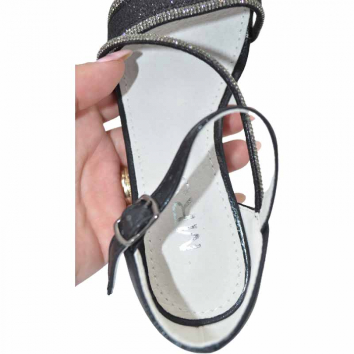 Sandale cu toc pentru fete MRS R1033-N, Negru [4]