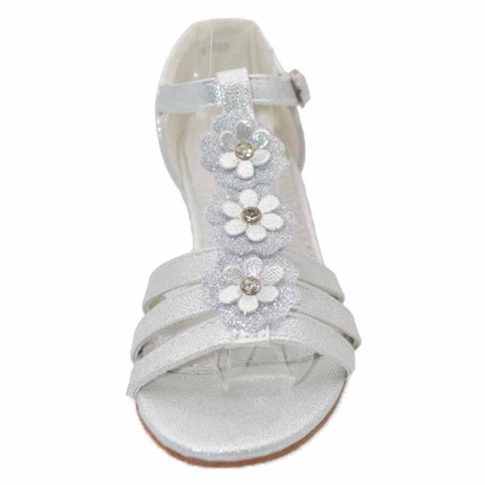 Sandale cu toc pentru fete MRS R1030-A, Argintiu [3]