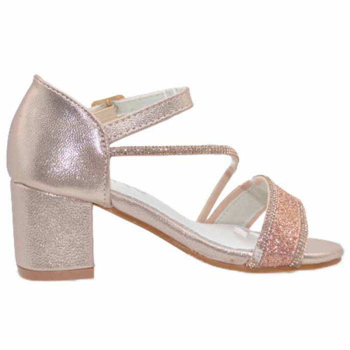Sandale cu toc pentru fete MRS R1033-R, Roz [2]