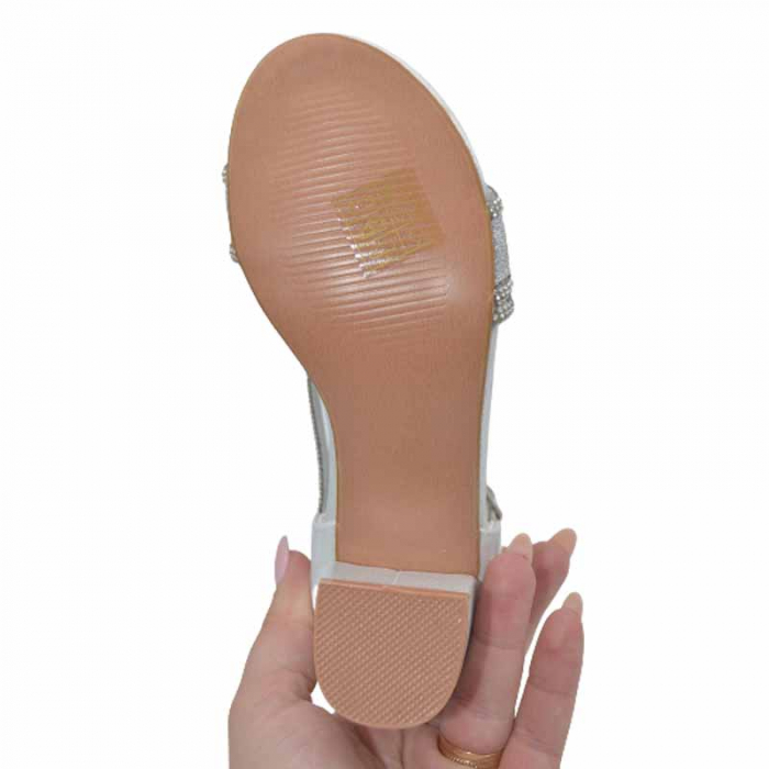 Sandale cu toc pentru fete MRS R1033-A, Argintiu [5]