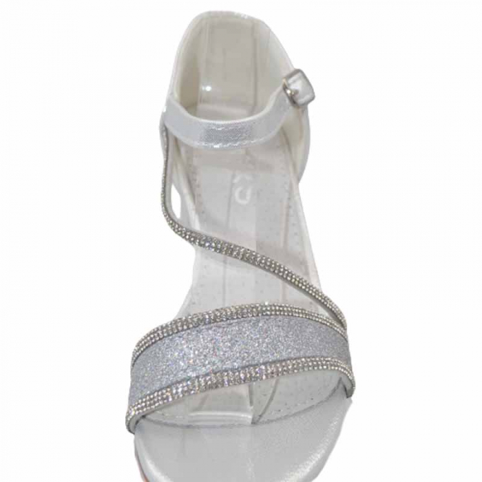 Sandale cu toc pentru fete MRS R1033-A, Argintiu [3]