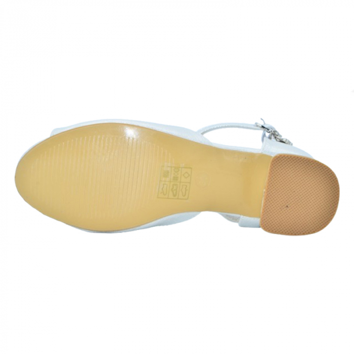Sandale cu toc pentru fete MRS R1061, Alb [3]