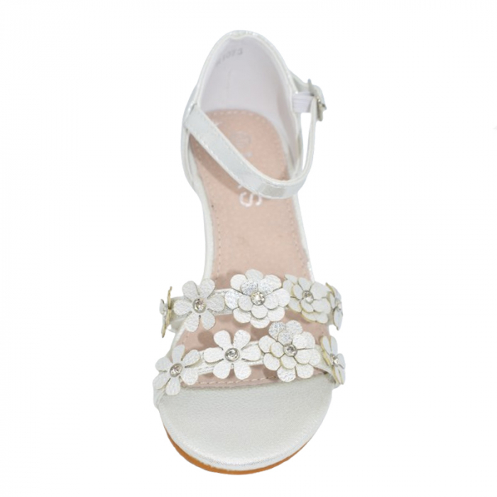 Sandale cu toc pentru fete MRS R1073, Alb [2]