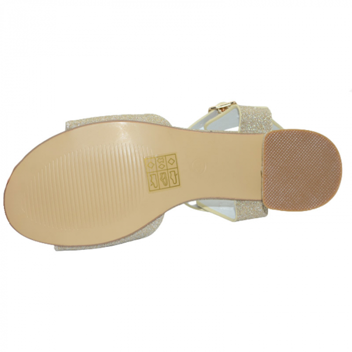 Sandale cu toc pentru fete MRS M2022A, Auriu [3]