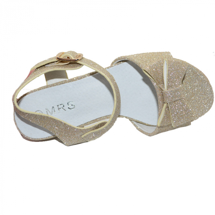 Sandale cu toc pentru fete MRS M2022A, Auriu [2]