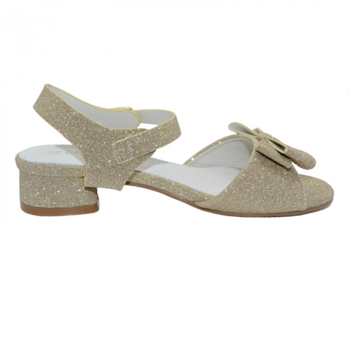 Sandale cu toc pentru fete MRS M2022A, Auriu [4]