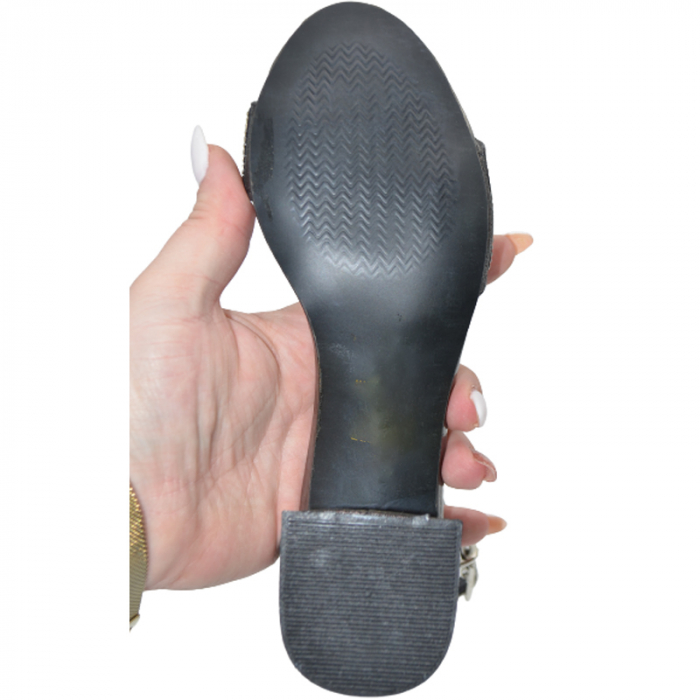 Sandale cu toc pentru fete Mini Junior 260423N-33, Negru [4]