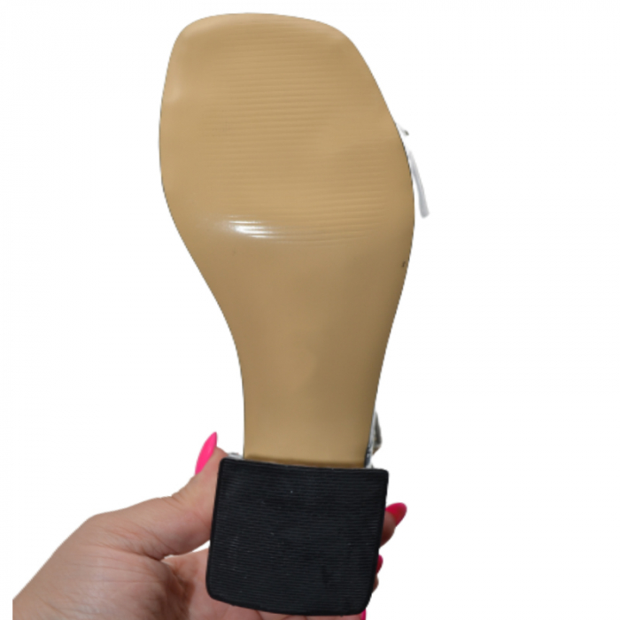 Sandale cu toc transparent pentru fete Mini Junior BB8392AR, Argintiu [4]