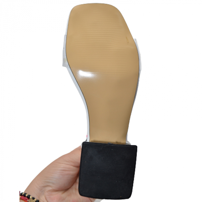 Sandale cu toc transparent pentru fete Mini Junior BBB2901, Alb [4]