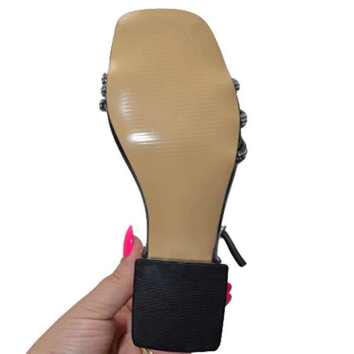 Sandale cu toc transparent pentru fete Mini Junior BBB2901N, Negru [4]