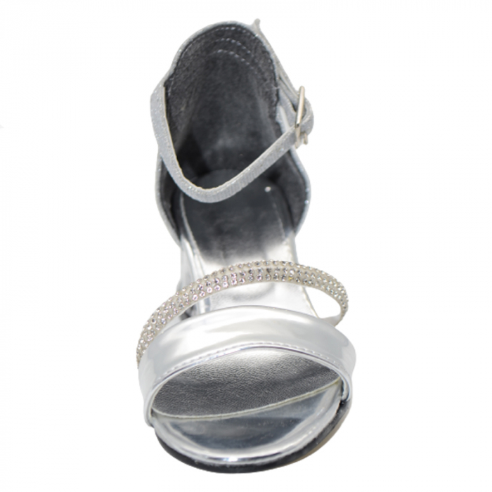 Sandale cu toc transparent pentru fete Small Foot SMLFS-14, Argintiu [2]