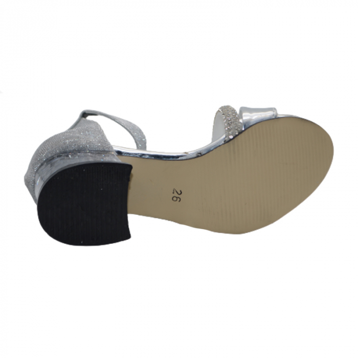 Sandale cu toc transparent pentru fete Small Foot SMLFS-14, Argintiu [3]