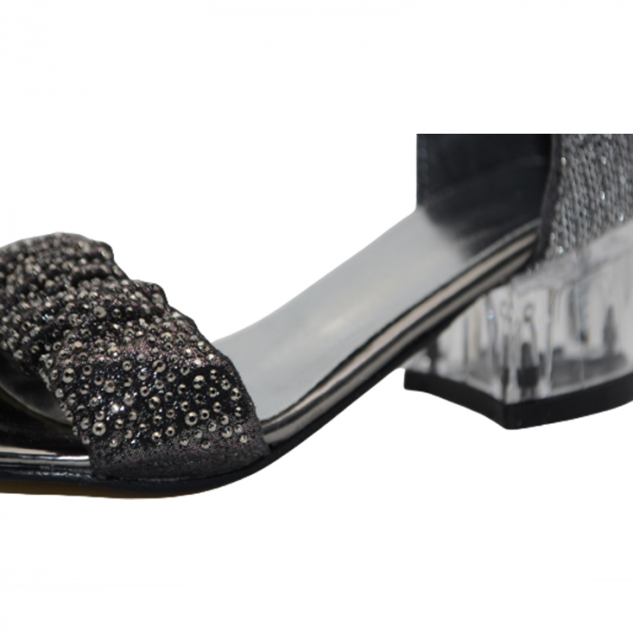Sandale cu toc transparent pentru fete Small Foot SMLFS-15, Gri [4]