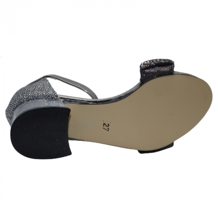 Sandale cu toc transparent pentru fete Small Foot SMLFS-15, Gri [5]
