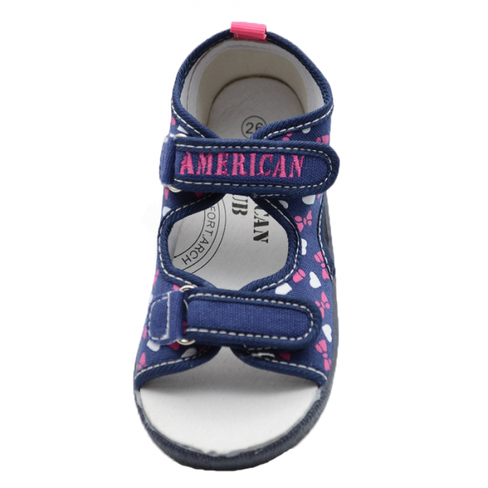 Sandale din panza pentru fete American Club TEN19/20-30, Bleumarin [3]