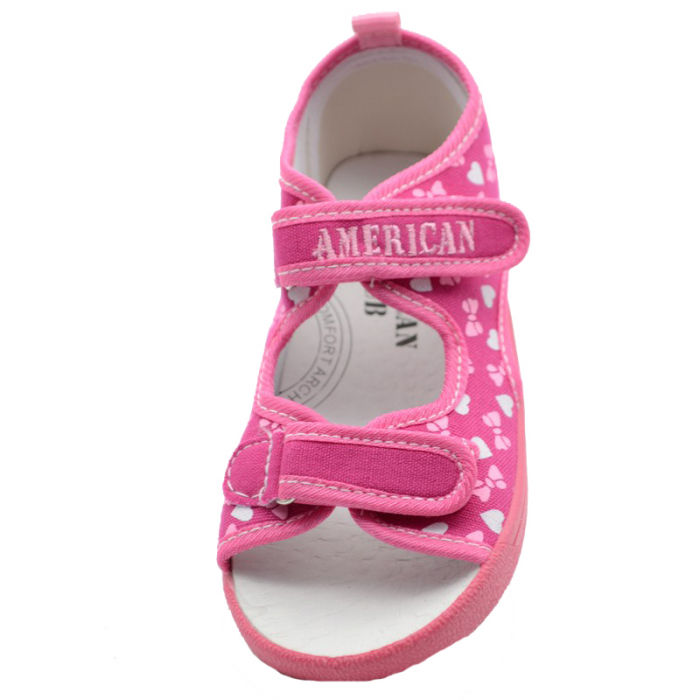 Sandale din panza pentru fete American Club TEN19/20F-30, Fucsia [3]