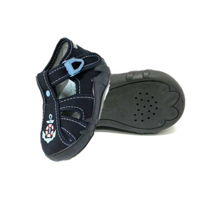 Sandale din panza pentru baieti Renbut N101-25, Bleumarin [3]